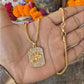 Gold Plated Om Diamond Pendant and Chain