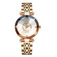 Diamond Shape Multicolour Dial and Rose Gold Strap Watch for Womens and Girls