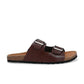 Mens Arizona Brown Leather Slippers