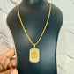 Gold Plated Om Diamond Pendant and Chain