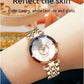 Diamond Shape Multicolour Dial and Rose Gold Strap Watch for Womens and Girls