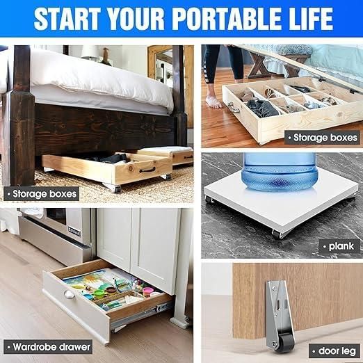 4 Pcs Small Caster Wheel